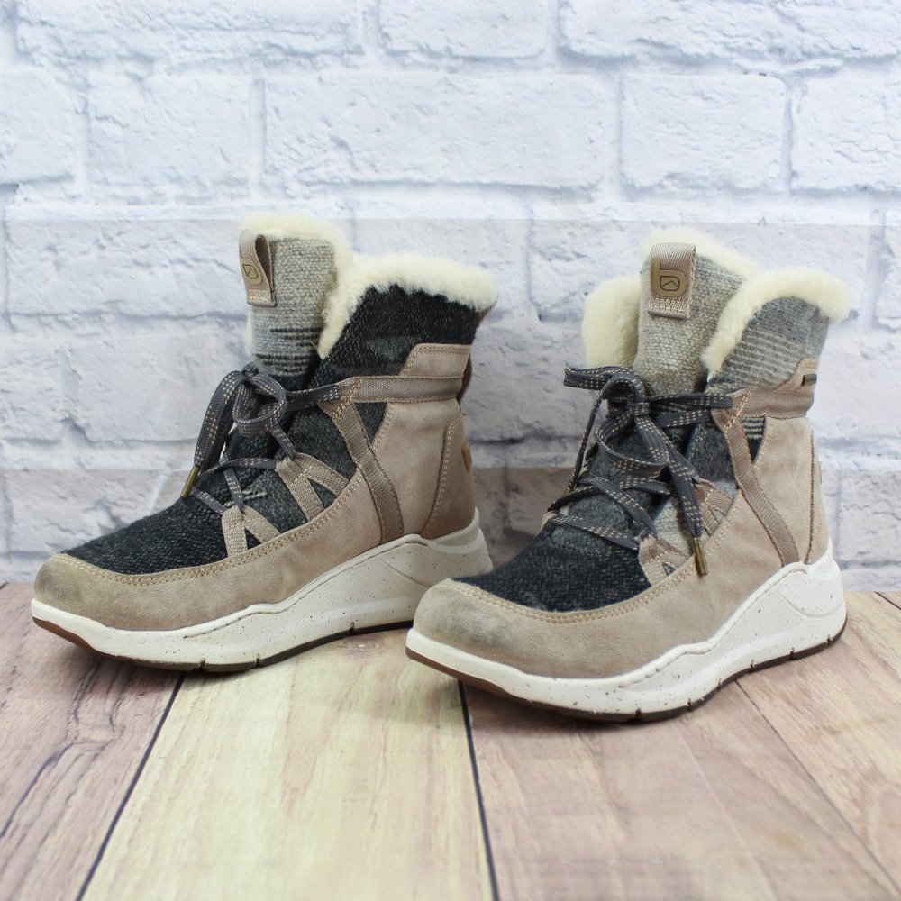 Bionico All Weather Leather Shearling Collar Lined Winter Boots Size 9 - Picture 2 of 9